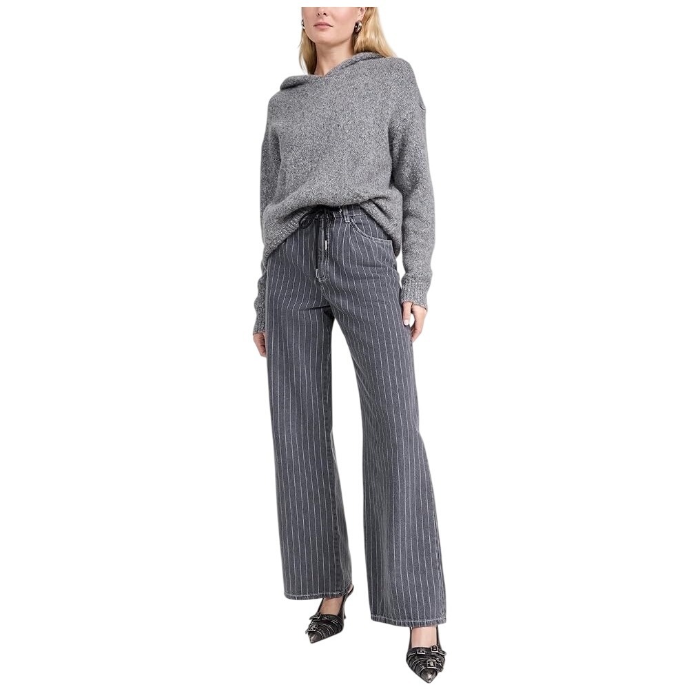 Baum Und Pferdgarten Nanny Jeans Pinstripe Wide Leg Drawstring Waist Size 36 EUR